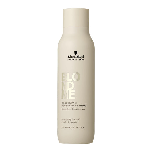 Schwarzkopf Professional BLONDME Bond Repair Nourishing Shampoo Hair Shampoo Smoothing Almond Oil White Tea Deeply Nourishing Hydrating And Softening 300 ml